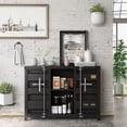 thumbnail image 1 of Kilcurry 6-Shelf Metal Console Table, Sand Black, 1 of 7