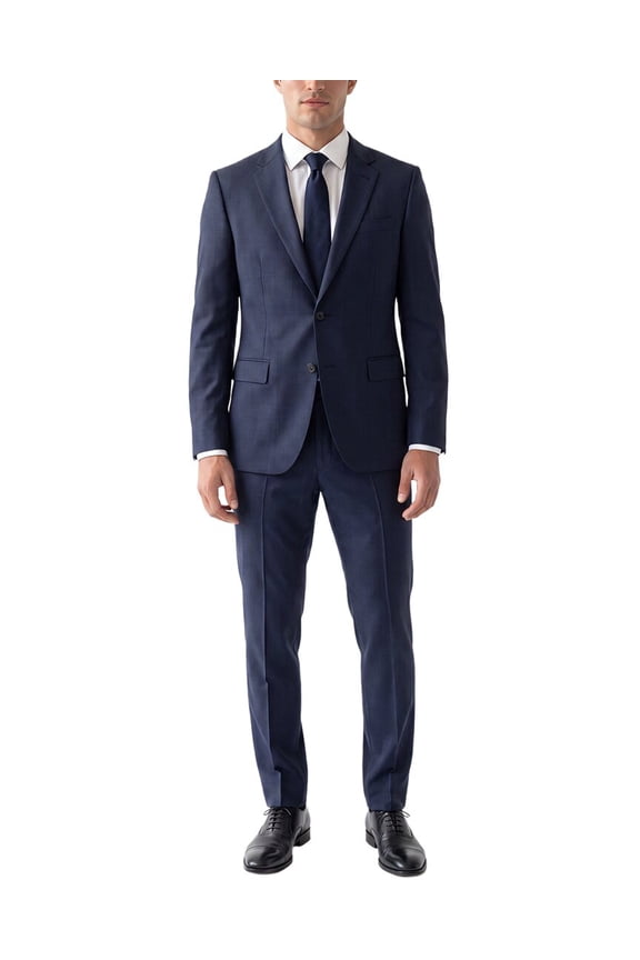mens 2pc Wool Suit, 42", Blue