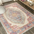 thumbnail image 1 of JONATHAN Y MODERN PERSIAN 5 x 8 Area Rug, Kilia Medallion - Fuchsia/Mustard/Indigo, MDP300A-5, 1 of 12