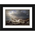 thumbnail image 1 of Kilian Zoll 14x11 Black Ornate Wood Framed Double Matted Museum Art Print Titled: Shipwreck (1853), 1 of 5