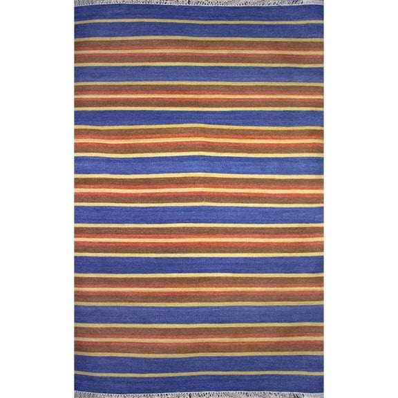 Kilim 05 2X3 Blue Handwoven Wool Area Rug