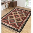 thumbnail image 1 of Kilim Rug Wool Jute Rug, Bohemian Rugs, Wool and Jute Rug Handmade, Kilim Dhurrie Rug, Jute Rug Wool Rug Kilim Dhurri Traditional Indian Custom Decorative Boho ( 8x10 Ft ) (KILM-77), 1 of 5