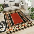 thumbnail image 1 of Kilim Wool Jute Rug – Handwoven Southwestern Area Rug with Tribal Geometric Pattern & Fringe  5 X 7   FEET, 1 of 7