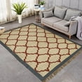 thumbnail image 1 of Kilim Wool Jute Rug – Handwoven Southwestern Area Rug with Tribal Geometric Pattern & Fringe 8 X 10 FEET, 1 of 6