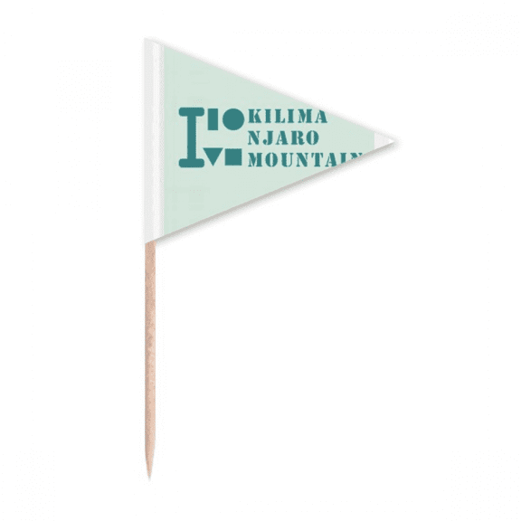 Kilimanjaro Mountain Art Deco  Fashion Toothpick Triangle Cupcake Toppers Flag