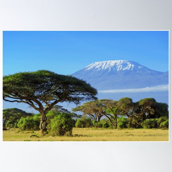 Kilimanjaro Poster Wall Art, Modern Wall Decor For Living Room Bedroom, 16x24 UNFRAMED