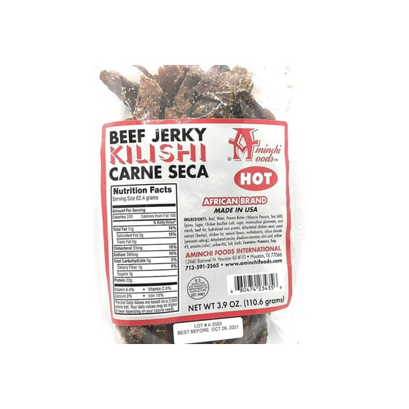Kilishi - Spicy Beef Jerky African Fresh Dried Meat Deliciously Tasty Nigerian Snack