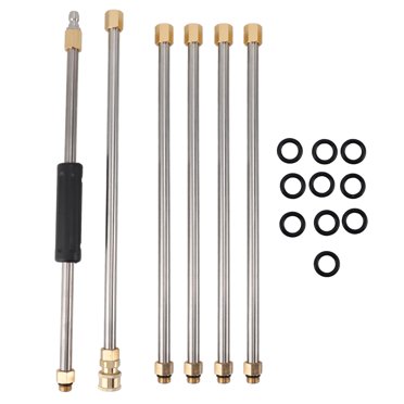32inch High Pressure Washer Extension Wand – 1/4 Quick Connect Power Rod Lance, Silver