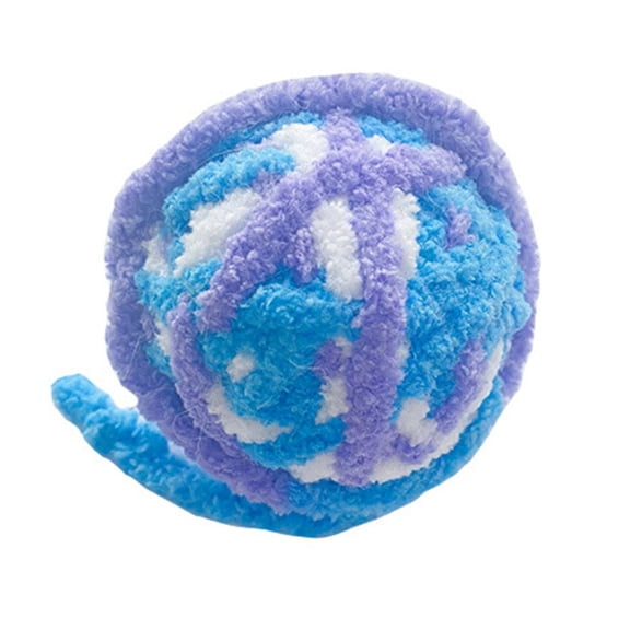 Kilisky Cat Yarn Ball Toy Fun Interactive Bite Resistance Woolen Yarn Cat Ball Toy with Bell for Cats Kittens Puppies Colorful (Blue)