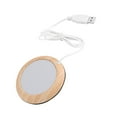 thumbnail image 1 of Kilisky Cup Warmer Mat,USB Wood Grain Cup Warmer Heat Beverage Mug Mat Office Tea Coffee Heater Pad,Cup Warmer, 1 of 8