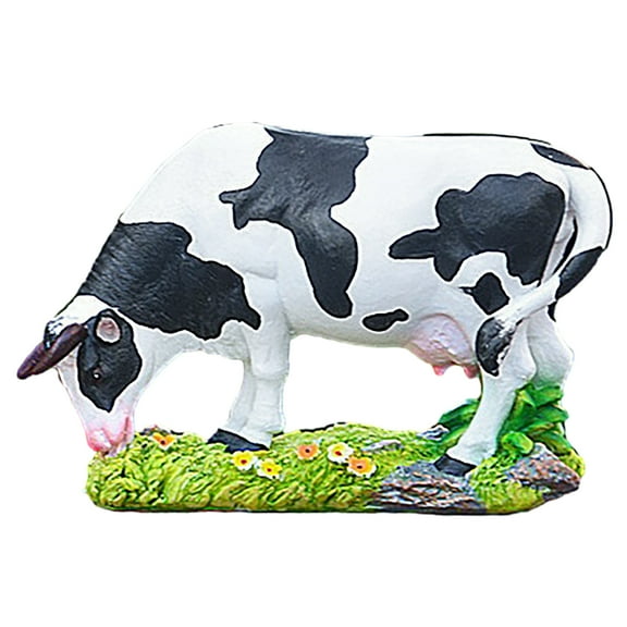 Kilisky Garden Decor Garden Statues Outdoor Decor Animals Figures Statue Resin Cow Figurines for Desktop Garden Decoration Fairy Garden Accessories Outdoor Statues