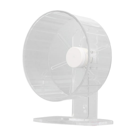 Kilisky Silent Hamster Wheel with Stand Prevent Slip Clear Acrylic Hamster Exercise Running Wheel Toy for Small Pets Hamster Cage Large