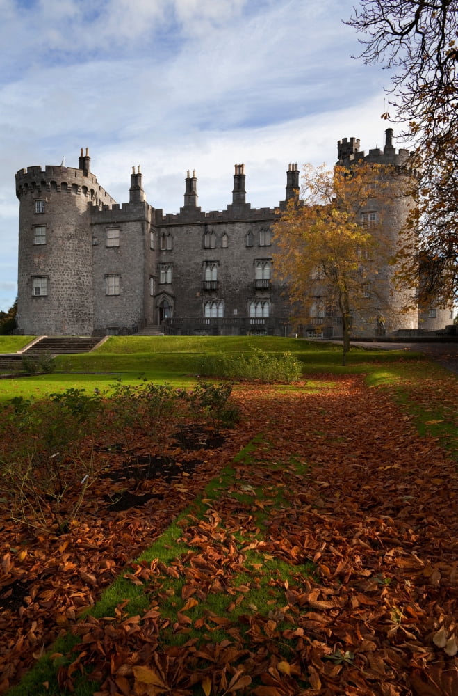 Kilkenny Castle - rebuilt in the 19th Century County Kilkenny Ireland Canvas Art - Panoramic Images (36 x 12)