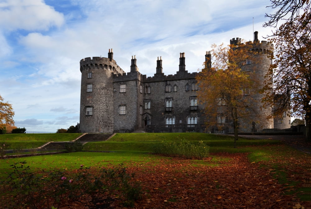 Kilkenny Castle - rebuilt in the 19th Century County Kilkenny Ireland Canvas Art - Panoramic Images (36 x 24)