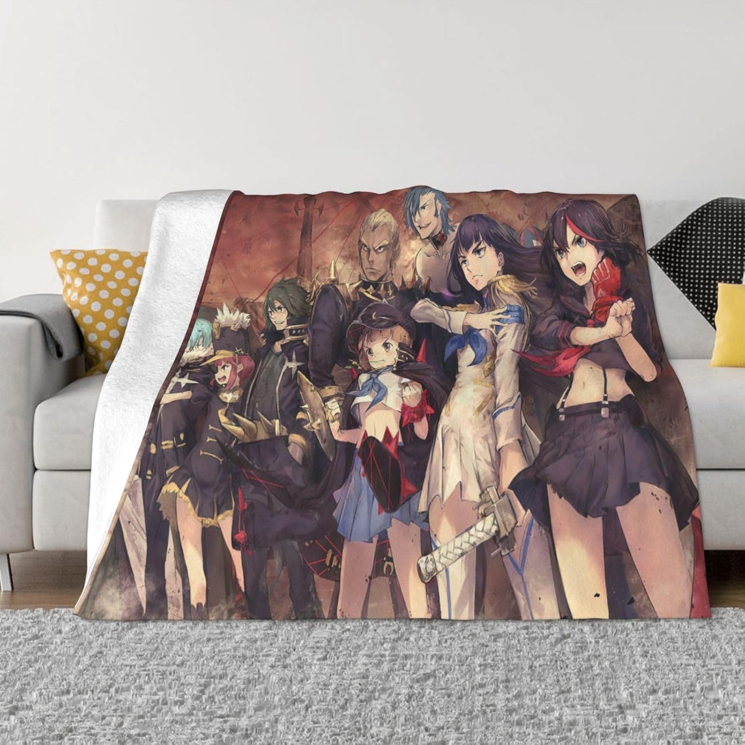 Kill Anime La Kill Blanket Super Soft Lightweight Throw Blankets for