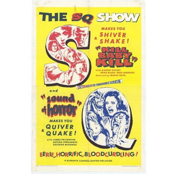 Kill Baby Kill & Sound of Horror Combo Movie Poster - 27 x 40 in.