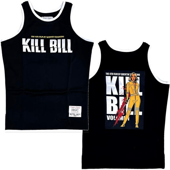 Kill Bill By Quentin Tarantino Men's Headgear Classics Embroidered Basketball Jersey (Large, Black)