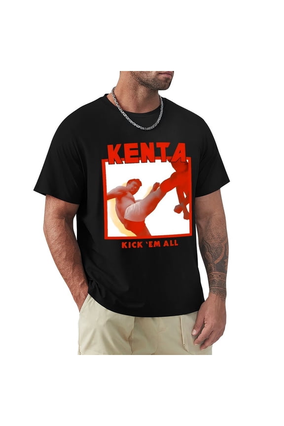 Kill Em All Men's HD Print Classic Short Sleeve T-Shirts Black XL