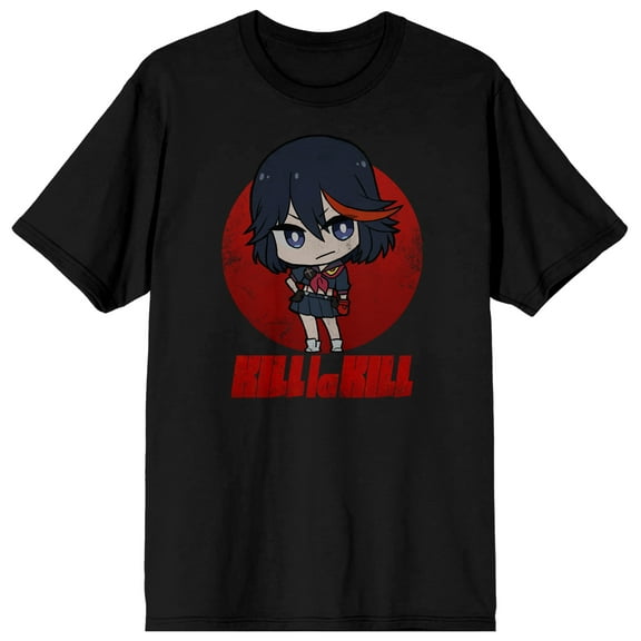 Kill La Kill Chibi Ryuko Matoi Adult Black Crew Neck Short Sleeve T-shirt
-3XL