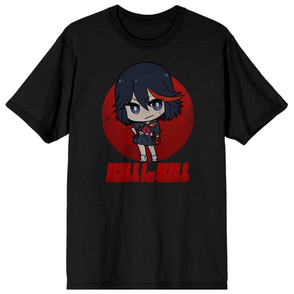 Kill La Kill Chibi Ryuko Matoi Adult Black Crew Neck Short Sleeve T-shirt
-Medium