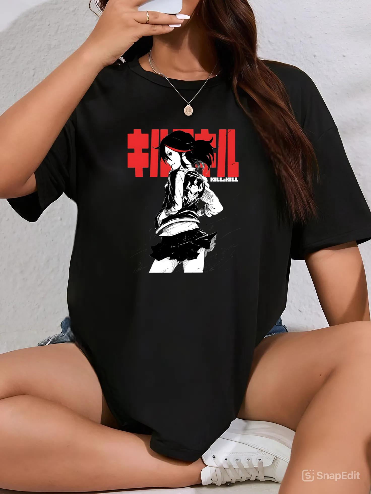 T-Shirt Kill La Kill Ryuko Matoi – Hardcore Chocolate, Nero/Rosso, Uomo, Nuova Con Etichette