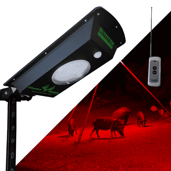 Kill Light OUTFITTER-R Remote Controlled, Solar Powered Motion Activated Feeder Light-RED