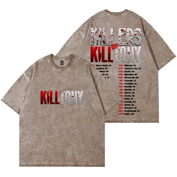 Kill Tony 2025 Tour Merch Vintage Wash T-Shirts Women Men Cotton Short Sleeve Tee