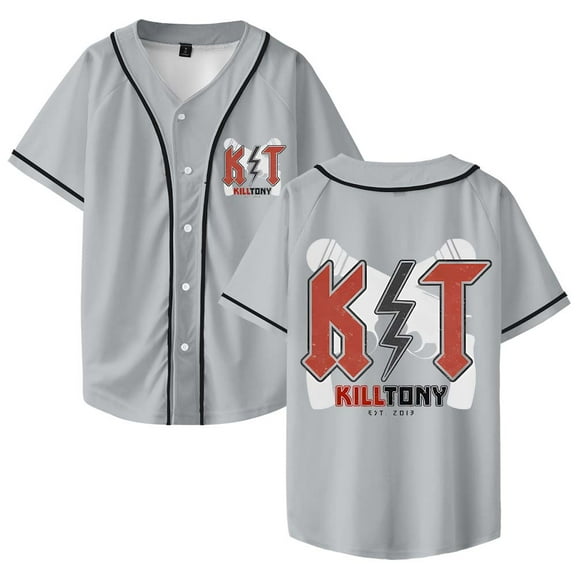 Kill Tony KT Lightning Baseball Jersey Shirt V-Neck Women Men Short Sleeve Streetwear Clothes