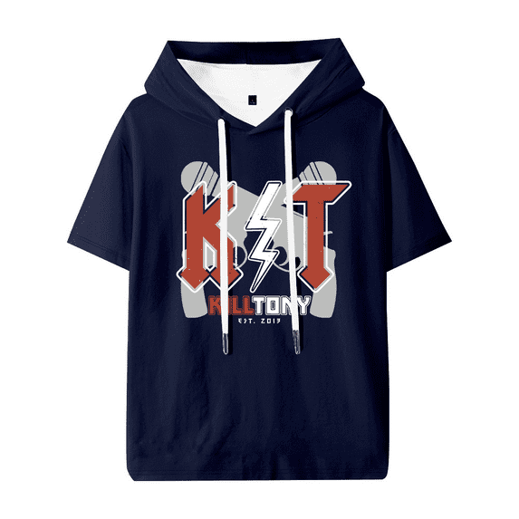 Kill Tony KT Lightning Hooded T-shirt Short Sleeve Women Men Casual Streetwear Tee