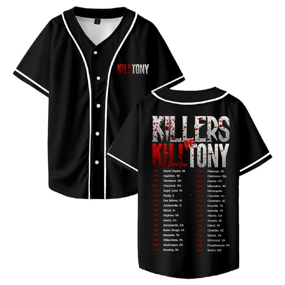 Kill Tony Tour 2025 Baseball Jersey V-Neck Short Sleeve Button-up Shirts Women Men Streetwear Tops