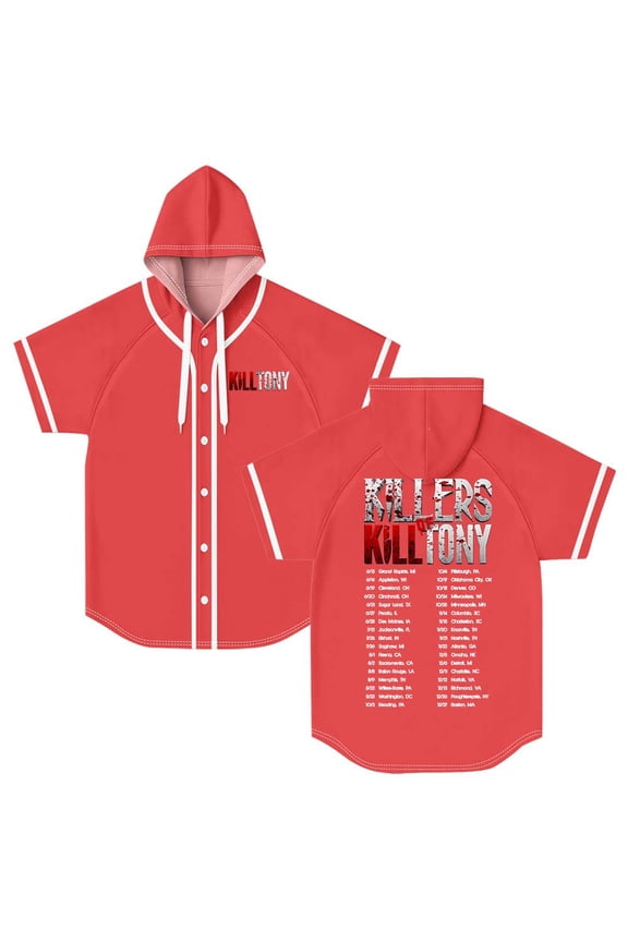 Kill Tony Tour 2025 Merch Hooded Baseball Jersey Short Sleeve Shirt Women Men Crewneck Tee