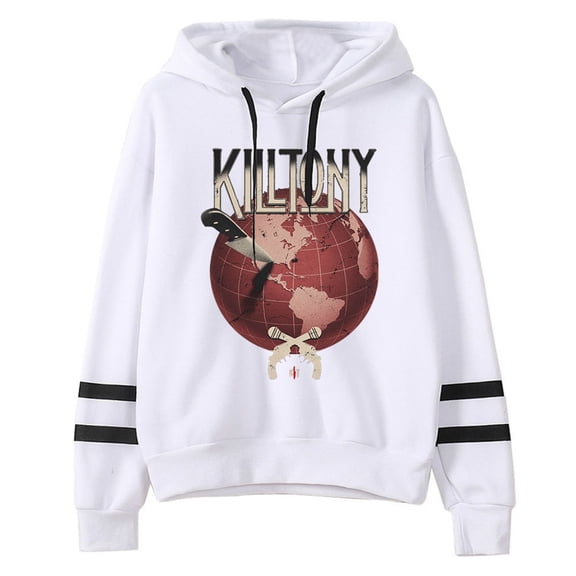 Kill Tony World Logo Merch Pullovers Tour Hooded Pocketless Parallel Bars Sleeve Streetwear