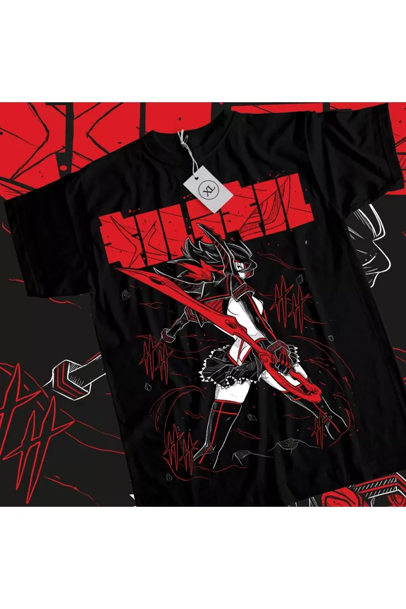 Kill la Kill Ryuko T-Shirt Girl anime ryuko matoi senketsu Black Shirt All Size | eBay
