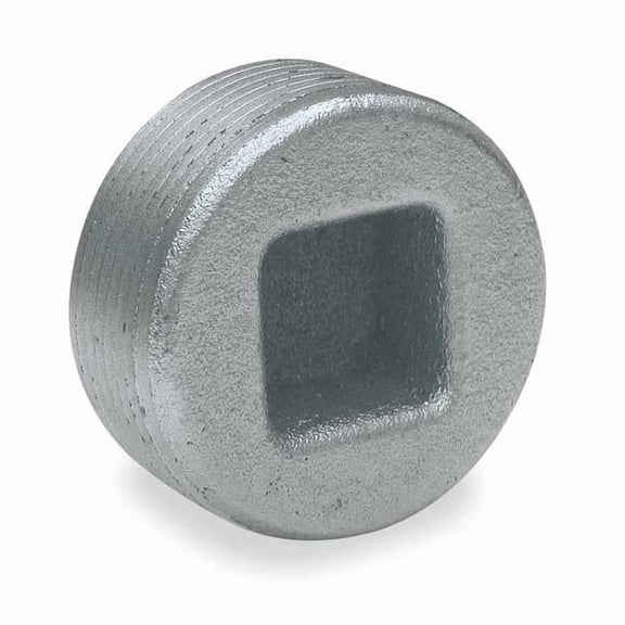 Hubbell Killark Haz Loc Plug, 1-1/2 in, Threaded, Iron, Zinc Plated, Gray PLUG5