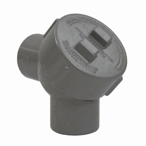 Hubbell Killark IMC Elbow, 1 in, Threaded, Aluminum, Powder Coated, Gray Y-3
