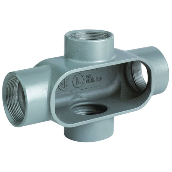 Hubbell Killark Conduit Outlet Body,Iron,Trd Sz 1/2in X17