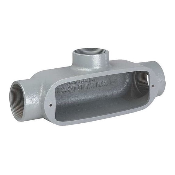 Hubbell Killark Conduit Outlet Body,Iron,Trd Sz 3/4in OT-2M