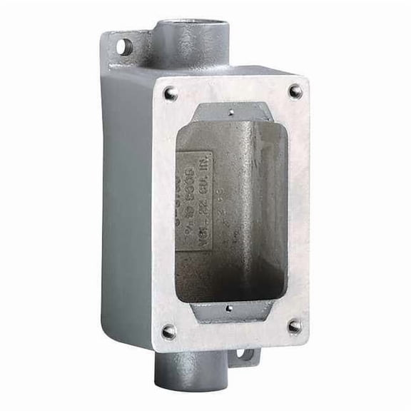 Hubbell Killark Device Box,1/2In Hub,22Cu-In,2 Hubs SWB-4