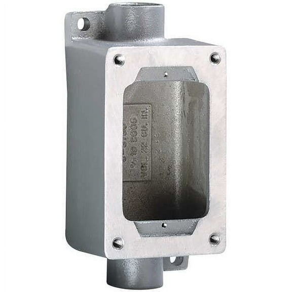 Hubbell Killark Device Box,1/2In Hub,22Cu-In,2 Hubs SWB-4