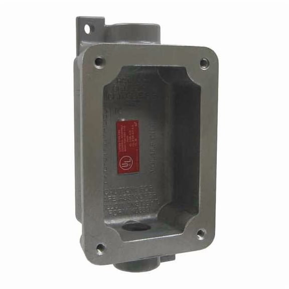 Hubbell Killark Device Box,1In Hub,15.5Cu-In,2 Hubs FXB-6
