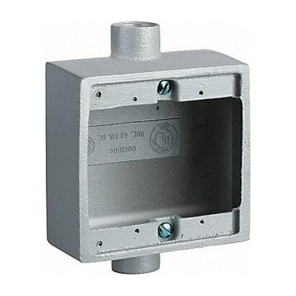 Hubbell Killark Device Box,Shallow,1/2" Hub,4.62" L 2FS-1