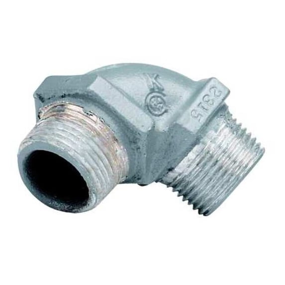 IMC 90 Deg Elbow, 1/2 in, Threaded, Aluminum, Powder Coated, Gray