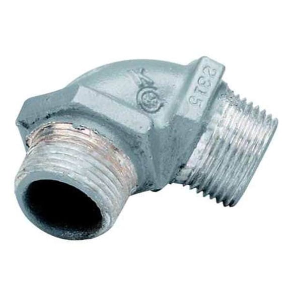 IMC 90 Deg Elbow, 3/4 in, Threaded, Aluminum, Plain, Gray