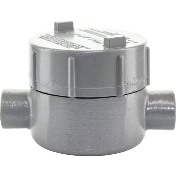 Killark GECCT-3, (2) 1"" Hub, Aluminum, Round, C-Style, Conduit Outlet Body, 1 pc