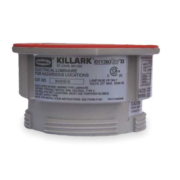 Epoxy Coated Gray Compact Fluorescent Hazardous Location Light, 5" Circular