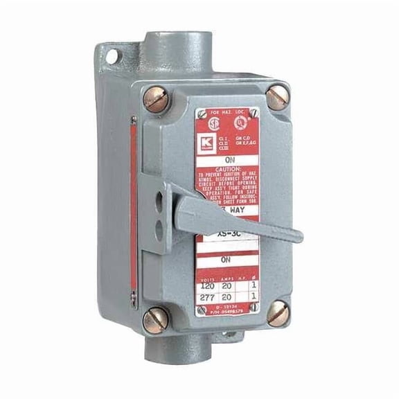 Hubbell Killark Motor Starter,Toggle,20A,1/2In Hubs,2P XSX-42
