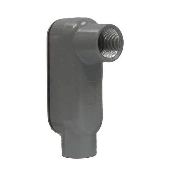 Hubbell Killark Conduit Outlet Body w/Cover,Aluminum,LB OLB-1CG