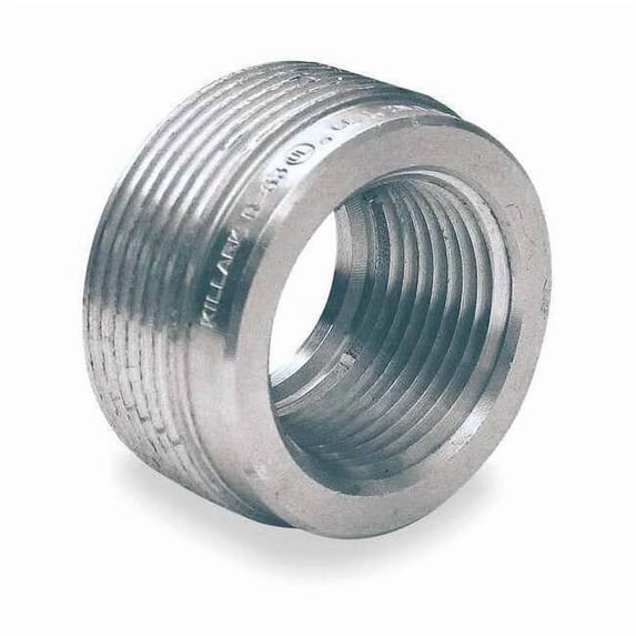 IMC Reducing Bushing, 1/2 in x 1 in, Threaded, Aluminum, Zinc Plated, Silver R-31