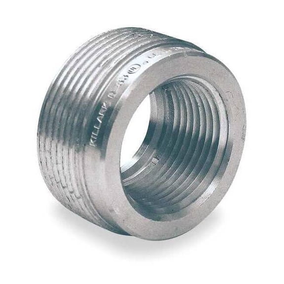 IMC Reducing Bushing, 1 in x 2 in, Threaded, Aluminum, PVC Coated, Silver
