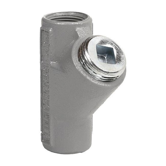 Conduit Fitting Sealing, 1/2 in, Threaded, Aluminum, Powder Coated, Gray